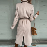  Lace-up Belted Bandage Long Cardigan - Thumbnail 5