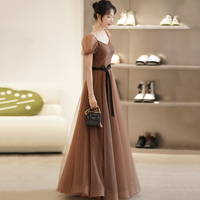 Cute Polka Dot Tulle Long Prom Dress Evening Dress - Thumbnail 1