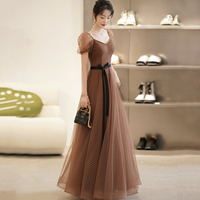 Cute Polka Dot Tulle Long Prom Dress Evening Dress - Thumbnail 5