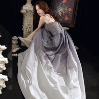 Elegant lace long A line prom dress evening gown - Thumbnail 5