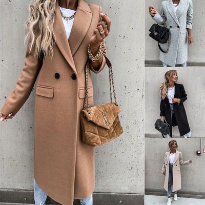 Maxi long coat female robe outerwear