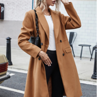 Long Coat Trench Collar Double Breasted  - Thumbnail 5