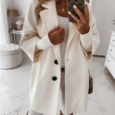 Single breasted loose chic trench coat