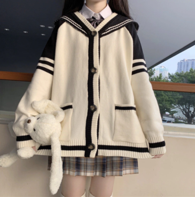 Sweater Loose Japan Style Sweet Knitted