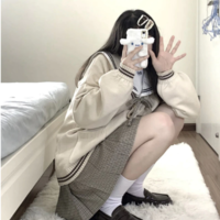 Sweater Japanese Cardigan Women Clothing  - Thumbnail 2