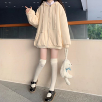 Loose Student Solid Color Sweater Korean - Thumbnail 5