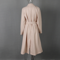  Long Wool & Blends Coat Turn Down Collar - Thumbnail 6