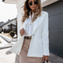 Winter Slim Blazer Jacket Women Casual Fashion-2