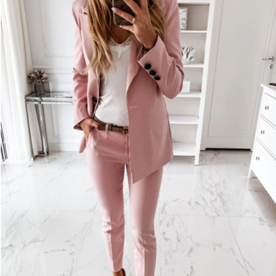 Winter slim blazer jacket women casual fashion
