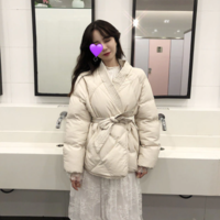 Women Winter Solid Sashes Coat Female - Thumbnail 3