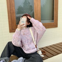 Plus Size Women Autumn Winter Knit Soft White Pink Cardigan - Thumbnail 6