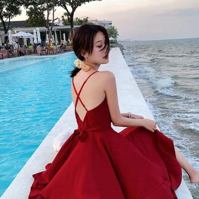 A line v neck fashion short prom dress - Thumbnail 2