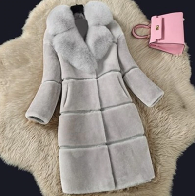 Autumn Winter New Faux Fur Wool Coat