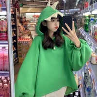 Cute 3D Dinosaur Cartoon Costume Loose Fleece Hoodie Jacket Sweatshirt Aesthetic Casual E-Girl Kawaii Korean Japanese Harajuku - Thumbnail 9