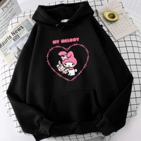 Cute Anime Japanese Cartoon Print Long Sleeve Hoodie  - Thumbnail 3