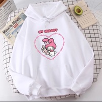Cute Anime Japanese Cartoon Print Long Sleeve Hoodie  - Thumbnail 5