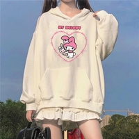 Cute Anime Japanese Cartoon Print Long Sleeve Hoodie  - Thumbnail 1