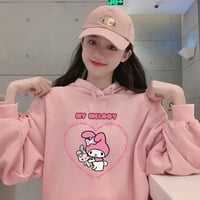 Cute Anime Japanese Cartoon Print Long Sleeve Hoodie  - Thumbnail 2