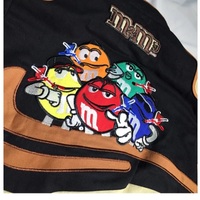 Cute Chocolate Embroidery Patch Retro Oversize Vintage Racer Jackets Long Sleeve Pullover Aesthetic Casual E-Girl Kawaii Korean Japanese Harajuku - Thumbnail 4