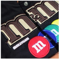 Cute Chocolate Embroidery Patch Retro Oversize Vintage Racer Jackets Long Sleeve Pullover Aesthetic Casual E-Girl Kawaii Korean Japanese Harajuku - Thumbnail 5