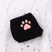 Cute Cat Claw Paw Print Anime Girl Low Waist Cotton Strap Underwear Lingerie Panties Aesthetic Casual Summer E-Girl Kawaii Korean Japanese Harajuku - Thumbnail 2