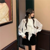  Ladies Shirts Spring Bow Vintage Spring - Thumbnail 3