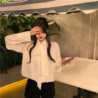  Ladies Shirts Spring Bow Vintage Spring - Thumbnail 4