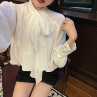  Ladies Shirts Spring Bow Vintage Spring - Thumbnail 5