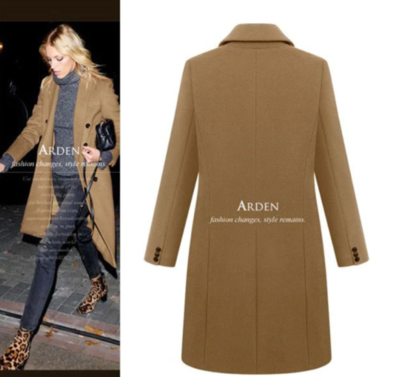 Casual Effects Jackets Woolen Overcoat Elegant