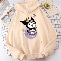 Cute Japanese Anime Cartoon Print Long Sleeve Hoodie  - Thumbnail 1