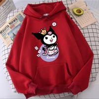 Cute Japanese Anime Cartoon Print Long Sleeve Hoodie  - Thumbnail 8