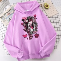 Cute Girl Monster Cartoon Print Long Sleeve Hoodie Sweater Sweatshirt Pullover Aesthetic Casual Summer E-Girl Kawaii Korean Japanese Harajuku - Thumbnail 7