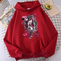 Cute Girl Monster Cartoon Print Long Sleeve Hoodie Sweater Sweatshirt Pullover Aesthetic Casual Summer E-Girl Kawaii Korean Japanese Harajuku - Thumbnail 8