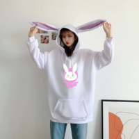 Women Hoodies Kawaii Cosplay Rabbit Ears - Thumbnail 6