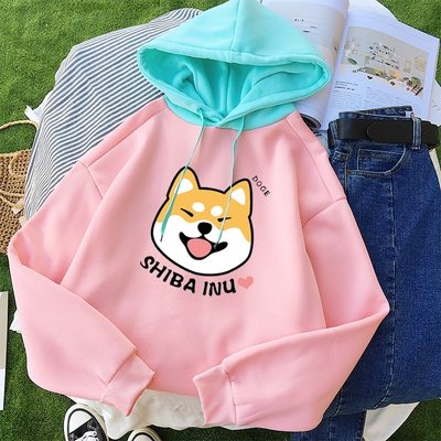 Winter Pullover Women Fleece Kawaii Cartoon