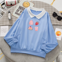 Strawberry Milk Hoodies Plus Size Women Kawaii  - Thumbnail 1