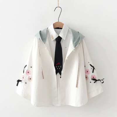 Long Sleeve Pullover Femme Cartoon Flowers