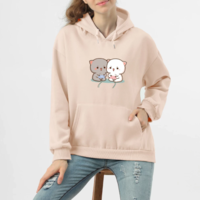 Cute Cat Printed Hoodies Women Autumn  - Thumbnail 2