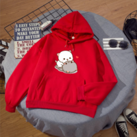 Cute Cat Cartoon Print Hoodies Women - Thumbnail 2