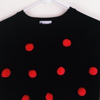 3D Pom Pom Crop Sweater - Thumbnail 2
