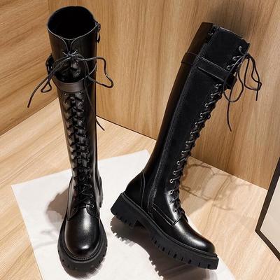 2022 new style long tube thick-soled boots female martin boots s-607