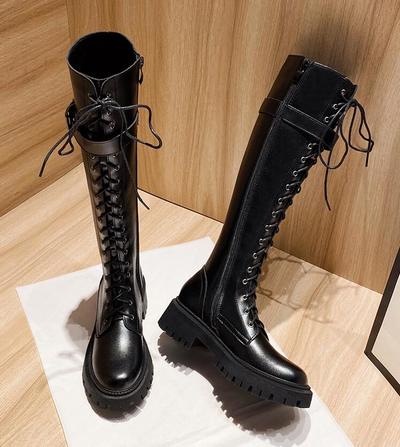 2022 new style long tube thick-soled boots female Martin boots S-607