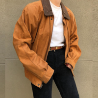 Free Shipping-90s SUEDE JACKET - Thumbnail 1
