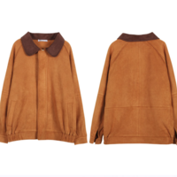 Free Shipping-90s SUEDE JACKET - Thumbnail 4