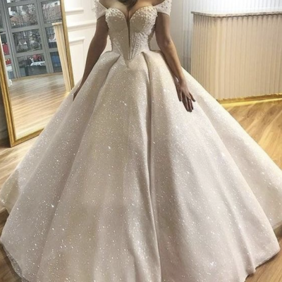 Off the shoulder wedding dresses bridal gown yuj - Thumbnail 4