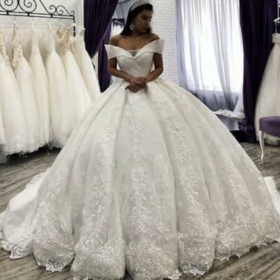 Princess wedding dresses bridal gown with lace  - Thumbnail 4