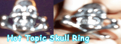 Hot Topic Skull Ring Sz. 9
