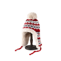 Cute Patterns Sweet Woolen Knit Plush Velvet Thick Warm Winter Earmuffs Hat - Thumbnail 3