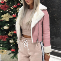  Casual Slim Pocket Zipper Short Outerwear - Thumbnail 2
