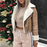  Casual Slim Pocket Zipper Short Outerwear - Thumbnail 1